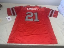Nwt Adult Large 1989 Deion Sanders Atlanta Falcons Red Jersey MITCHELL NESS Sewn picture