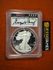 2020 S PROOF SILVER EAGLE PCGS PR70 DCAM FIRST STRIKE GEN. GEORGE W CASEY SIGNED picture