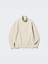 Men’s Uniqlo +J Middle Gauge Ribbed Full Zip Sweater Size Medium picture