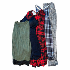 SHEIN Women’s 5pc Plaid Clothing Lot Multicolor Polyester/Elastane Size S & XS picture