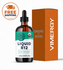 Vimergy USDA Organic Liquid B12 Vegan Energy Support Drops 115 Servings picture