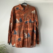 Columbia PHG Labrador Button-Up Shirt Outdoor Hunting Xl Cotton Men's Orange picture