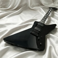 Man-wolf Black Electric Guitar Mahogany Body HH Pickups Black Part No Logo picture