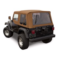 Jeep Wrangler TJ Soft Top, 97-02, Upper Doors, Tinted Windows, Spice picture