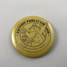 PHOENIX PUBLIC LIBRARY 1992 Summer Reading Program Vintage Button Pinback picture