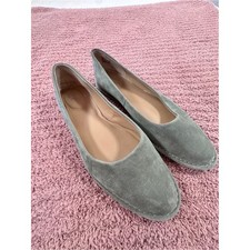 Crown Vintage Mint Color Suede Flats in Sage Size 8.5 picture