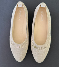 VIVAIA Tamia Open Woven Edge Almond Toe Flat Shoes Size 7 picture