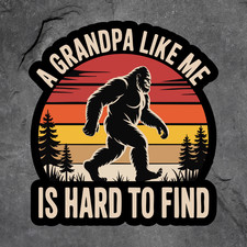 Bigfoot Grandpa sticker vinyl decal sasquatch retro forest funny grandpa gift picture