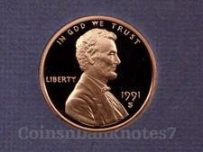 1991-S Lincoln Cent Proof DCAM picture