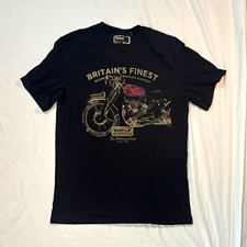 Barbour International Men's Black Motorcycle Graphic Crewneck T-Shirt Size L picture
