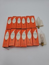 VTG Murray Feiss Lot Of 12 Caldelabra 130v 25w Frost & Clear No. 125 Light Bulbs picture