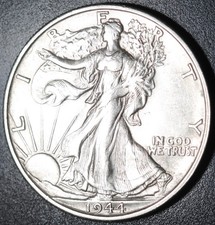 1944-S WALKING LIBERTY HALF DOLLAR - BU UNC picture