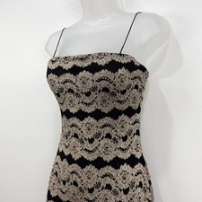 VTG 90s Cache Whimsigoth Dress Womens 4 Sequins Lace Fairy Grunge Maxi Event picture