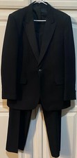 Vintage The Robert Wagner Collection by Raffinati Men's 2-Piece Black Tuxedo picture