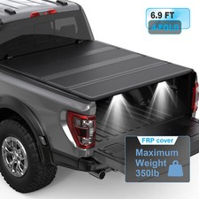 4-Fold 6.9FT Hard Tonneau Cover FRP For 2019-2026 Silverado Sierra 2500HD 3500HD picture