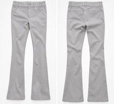 NWOT American Eagle AE Kick Boot Pants Sz 12 Long Grey Gray Stretch picture