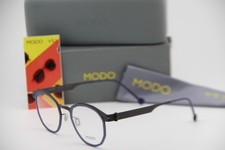 NEW MODO TITANIUM NAVIGLI NAVYGUN NAVY GUNMETAL AUTHENTIC EYEGLASSES 48-20 K1 picture