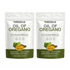 2 Pack Resilia Oil Of Oregano 6000mg With Black Seed Oil Softgels – 60 Capsules picture