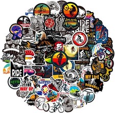 100PCS Mountain Bike Stickers,Cute Cycling Vinyl Multicolor picture