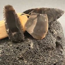 Otzi the Iceman's Toolkit - Dagger, Scraper and Burin, Flint Knapped Replicas picture
