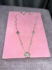 Vintage Brighton Floral Silver Plated 20” Necklace Excellent Condition  picture