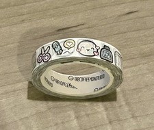 New TCMC Peeking Desk Critters washi tape 10 mm roll TheCoffeeMonsterzCo picture