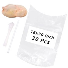 Large Turkey Shrink Bags,30 Pcs 16x30 Inches Clear Poultry Heat Shrink Bags F... picture