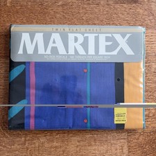VTG Martex Collier Campbell RAZZMATAZZ Twin Flat Sheet Stripes NOS 1980s Retro picture