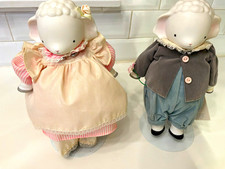 Vintage 1983 Mitchell & Co My Lamby Lamb Doll Couple Pair Tags Taiwan 6” picture