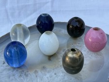 Full Set 7 ranks hat finials Qing Chinese court officials,c.1790-1875 Glass Tops picture