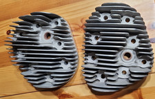 Vintage Harley Davidson 45 WL WLA Servicar No 6 Aluminum Cylinder Heads Pair OEM picture
