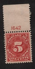 US Scott #41 5 ct Post. due. VF Mint Hinged w/Plate #  20% to Charity picture
