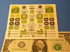 HO 1:87 Railroad Train CLEAR  CUT & PEEL STICKERS, NICE JOHN DEERE TRACTOR SIGNS picture