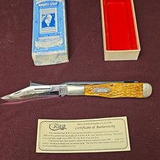 Case G61050 Pocketknife Brown Bone Handle Stainless Clip Point Slipjoint Box COA picture