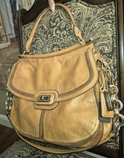 LUXURIOUS COACH CHELSEA FLAGSHIP BUTTERY BROWN LEATHER XL SATCHEL SHOULDER BAG picture