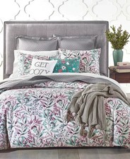 Charter Club Damask Shade Garden King  Duvet Cover Set For Macy's Cotton NEW picture
