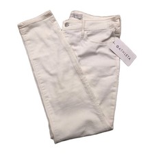 Athleta Sculptek Ultra Skinny Jean White Athletic Stretch NWT Size 14 