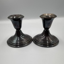 Gorham Silverplate Candlesticks Holders Pair Post-1940 YC3003 picture