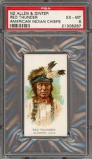 1888 N2 Allen & Ginter American Indian Chiefs (PSA 6 EX/MT) Red Thunder picture