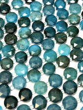 Gorgeous 10mm Faceted Apatite Coin gemstone beads picture