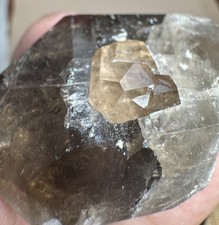 188CT Full Terminated Natural Champagne Topaz Crystal In Quartz From Katlang@PAK picture