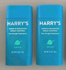Lot of 2 NEW Harry's Antiperspirant Shiso Enhanced 24 Hr Sweat Control Deodorant picture
