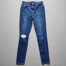Joes Jeans Hi Honey High Rise Curvy Skinny Ankle Jeans Blue Size 28 Distressed picture