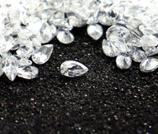 30 PCS 10 CT  Lot White Sapphire Loose Gemstone Pear Gemstone Shape Natural picture