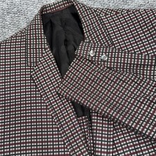 Vintage 60s Hart Schaffner Marx Mens Blazer 42R  Primavera Italian Cotton Check picture