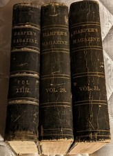 RARE ANTIQUE HARPER'S NEW MONTHLY MAGAZINE VOLUME 23 28 31 CIVIL WAR YEARS BOOKS picture