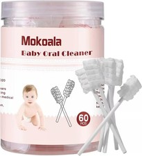 60 Pcs Disposable Baby Tongue Cleaner & Toothbrush for 0-36 Months picture