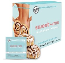 Sweetums Intimate Wipes Cinnamon Bun Flavor 10-Pack - New And sealed Ships Fast picture