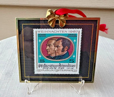 Vtg 1987 Hanford Heirlooms Limited Ornament w/ Stand Austria Silent Night Stamp picture