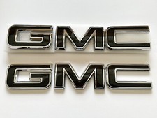 2 PC Front & Rear Emblem Chrome Black For 2020-26 GMC Sierra 1500 2500HD 3500HD picture